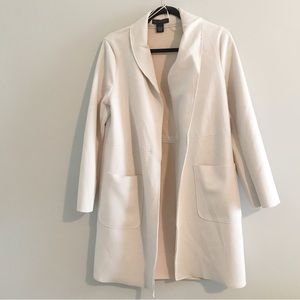 Faux Leather Open Coat Size Large